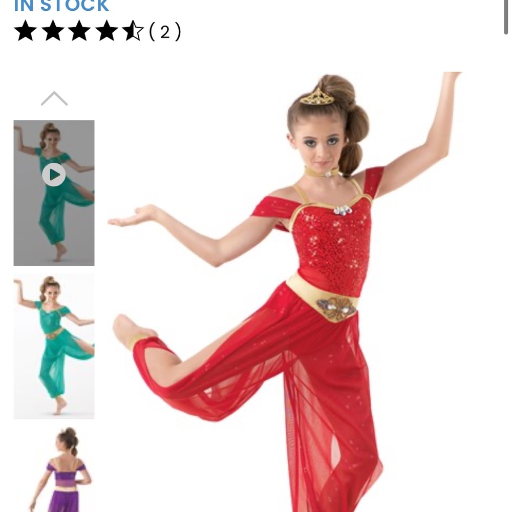 Weissman “genie in a bottle” XLC red dance costume WORN ONCE